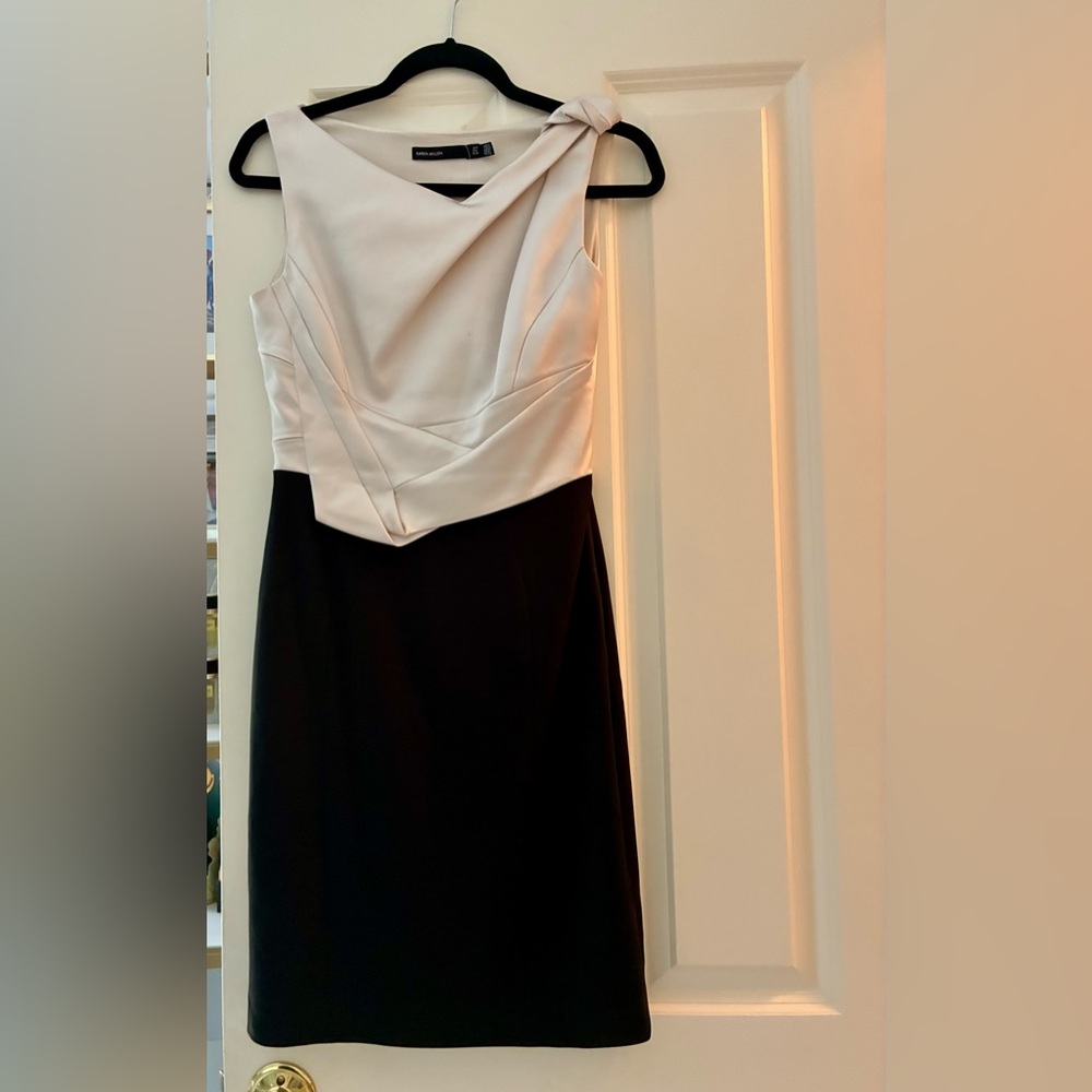 Karen Millen Ivory Satin Top Dress